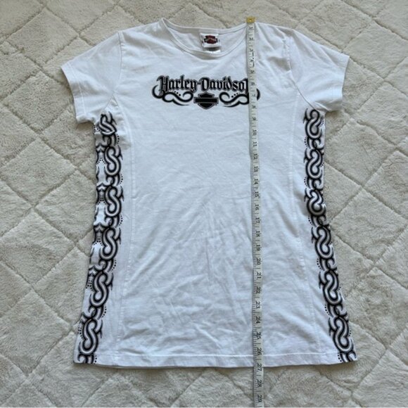 Harley Davidson | White with Black Flames Short Sleeve Tee | Size Large - Picture 6 of 6